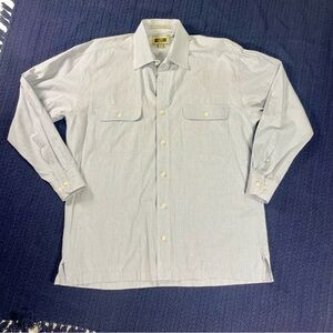 Joseph Abboud Gray Check Cotton Shirt Small Plaid